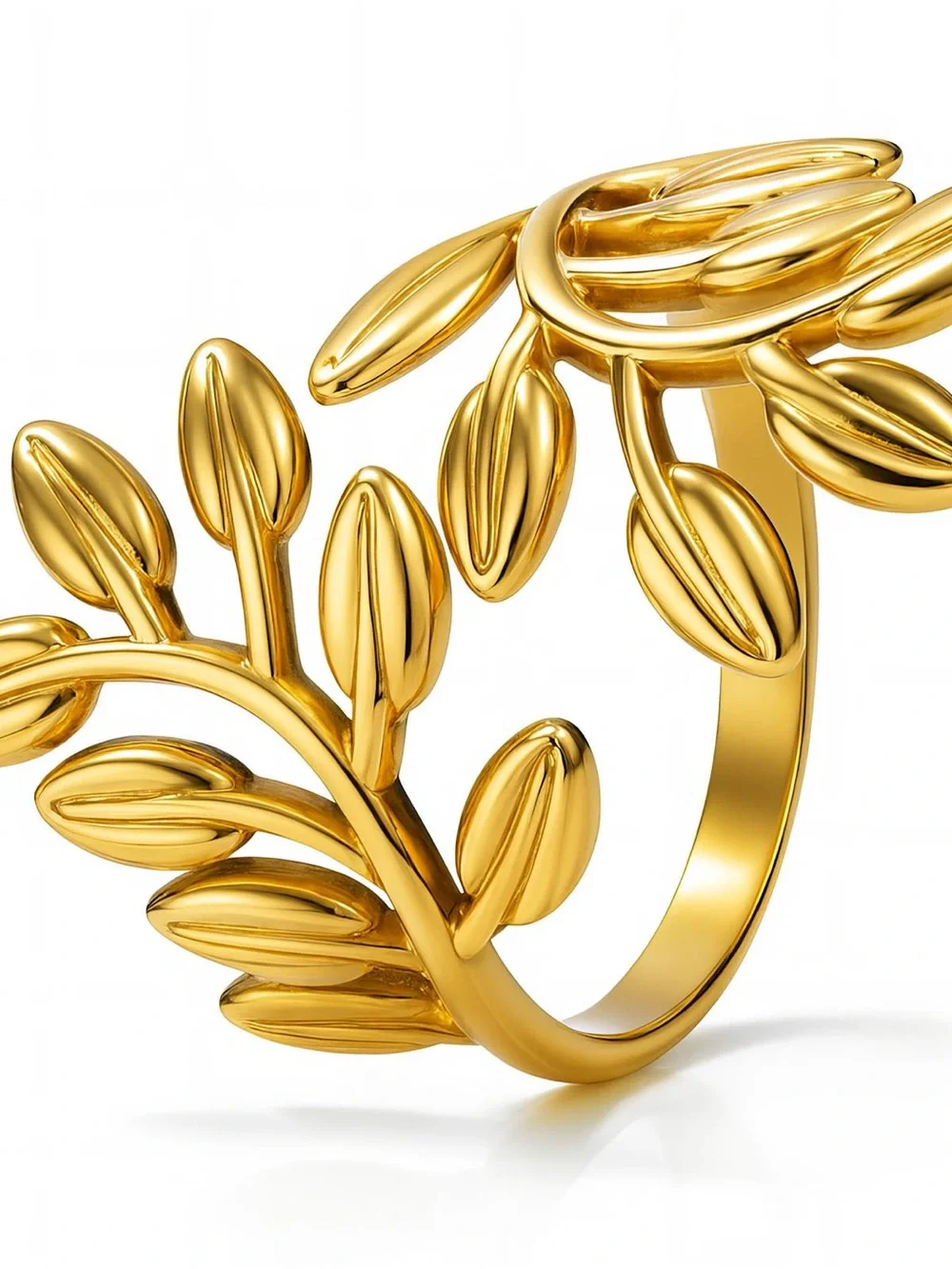 18K Gold Plated Forever Shine Leaves Ring
